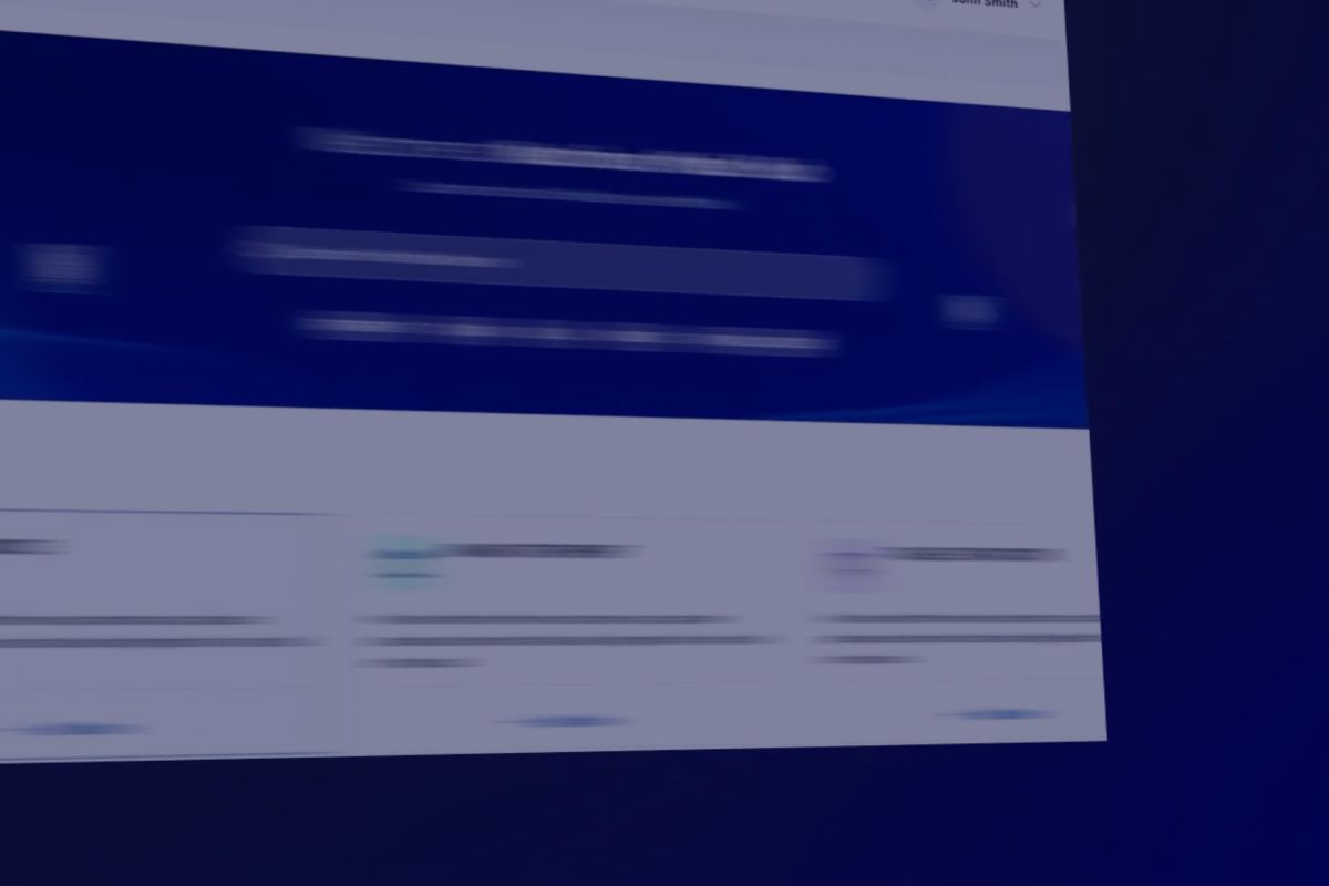 Blurred screenshot of a web interface or dashboard, indicating a digital transformation - Neutrinos
